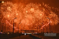 Màn trình diễn pháo hoa của đội Mỹ.