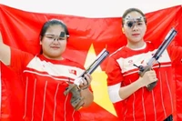 Trịnh Thu Vinh (phải) được kỳ vọng sẽ giành vàng tại kỳ ASIAD 20 sắp tới.