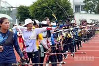 Vận động viên đang thi đấu.