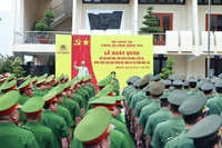 Quang cảnh buổi xuất quân của Công an tỉnh Đồng Nai.