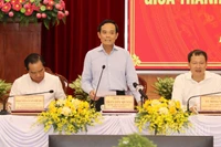 Bí thư Thành ủy Thành phố Hồ Chí Minh Trần Lưu Quang phát biểu tại buổi làm việc.