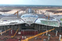 Sân bay Long Thành đang đẩy nhanh tiến độ để cơ bản hoàn thành giai đoạn 1 cuối năm nay.