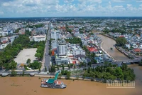 Trung tâm tỉnh Vĩnh Long đang phát triển mạnh về cơ sở hạ tầng. 