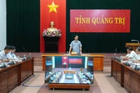 Ủy ban nhân dân tỉnh Quảng Trị tổ chức buổi làm việc về công tác giải phóng mặt bằng Dự án đường sắt tốc độ cao. (Ảnh: QN)