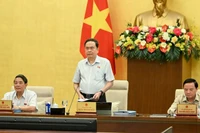 Chủ tịch Quốc hội Trần Thanh Mẫn phát biểu khai mạc phiên họp. (Ảnh DUY LINH)
