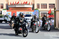 Cán lực lượng xuất quân tại Công an tỉnh Lâm Đồng.