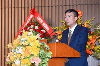 Chánh án Tòa án nhân dân thành phố Hà Nội phát biểu tại lễ kỷ niệm.