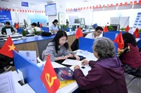 Trung tâm Phục vụ Hành chính công Hà Nội. (Ảnh Đạt Thành)