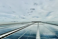 Điện mặt trời áp mái trong khu công nghiệp DEEP C, Hải Phòng. (Ảnh: HNV)