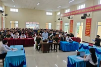 Hình ảnh phiên tòa giả định. (Ảnh: HOÀNG THƯỜNG)