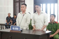 Các bị cáo tại phiên tòa. (Ảnh: ANH ĐÀO)