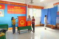 Công tác chuẩn bị thùng phiếu đã sẵn sàng. 