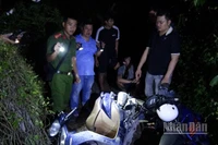 Hiện trường bắt đối tượng Lê Minh Thuận. (Ảnh: Duy Phương)