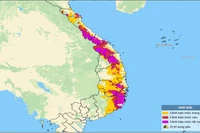 Bản đồ nguy cơ lũ quét, sạt lở đất đá trên các khu vực.