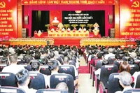 Quang cảnh Đại hội đại biểu lần thứ I, nhiệm kỳ 2025-2030 của Đảng bộ phường Thủy Nguyên (Hải Phòng).