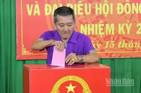 Cử tri trên địa bàn thành phố Cần Thơ thực hiện quyền và nghĩa vụ của mình. 