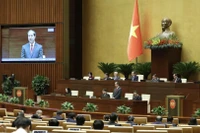 Quang cảnh phiên họp của Quốc hội tại Hội trường Diên Hồng. (Ảnh: ĐĂNG ANH)