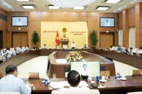 Quang cảnh phiên họp sáng 17/10. (Ảnh: DUY LINH)