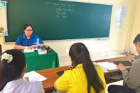 Một lớp học tại Trường Dạy trẻ khuyết tật Cần Thơ.