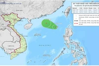 Bản đồ dự báo quỹ đạo và cường độ áp thấp nhiệt đới lúc 2 giờ ngày 9/8.