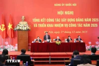 Hội nghị Tổng kết công tác xây dựng Đảng năm 2025 và triển khai nhiệm vụ công tác năm 2026. (Ảnh: An Đăng/TTXVN)