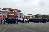 Nghi lễ Chào cờ đầu năm được tổ chức trang nghiêm tại Bộ Tư lệnh Vùng Cảnh sát biển 2.