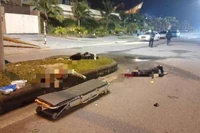 Hiện trường vụ việc khiến 3 thanh niên trẻ chết trên đường ở Bảo Ninh, phường Đồng Hới.