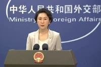 Người phát ngôn Bộ Ngoại giao Trung Quốc Mao Ninh tại cuộc họp báo. (Ảnh: CCTV)
