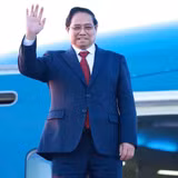Thủ tướng Phạm Minh Chính rời thủ đô Moskva về nước, kết thúc tốt đẹp chuyến thăm chính thức Liên bang Nga. (Ảnh: Dương Giang - TTXVN)