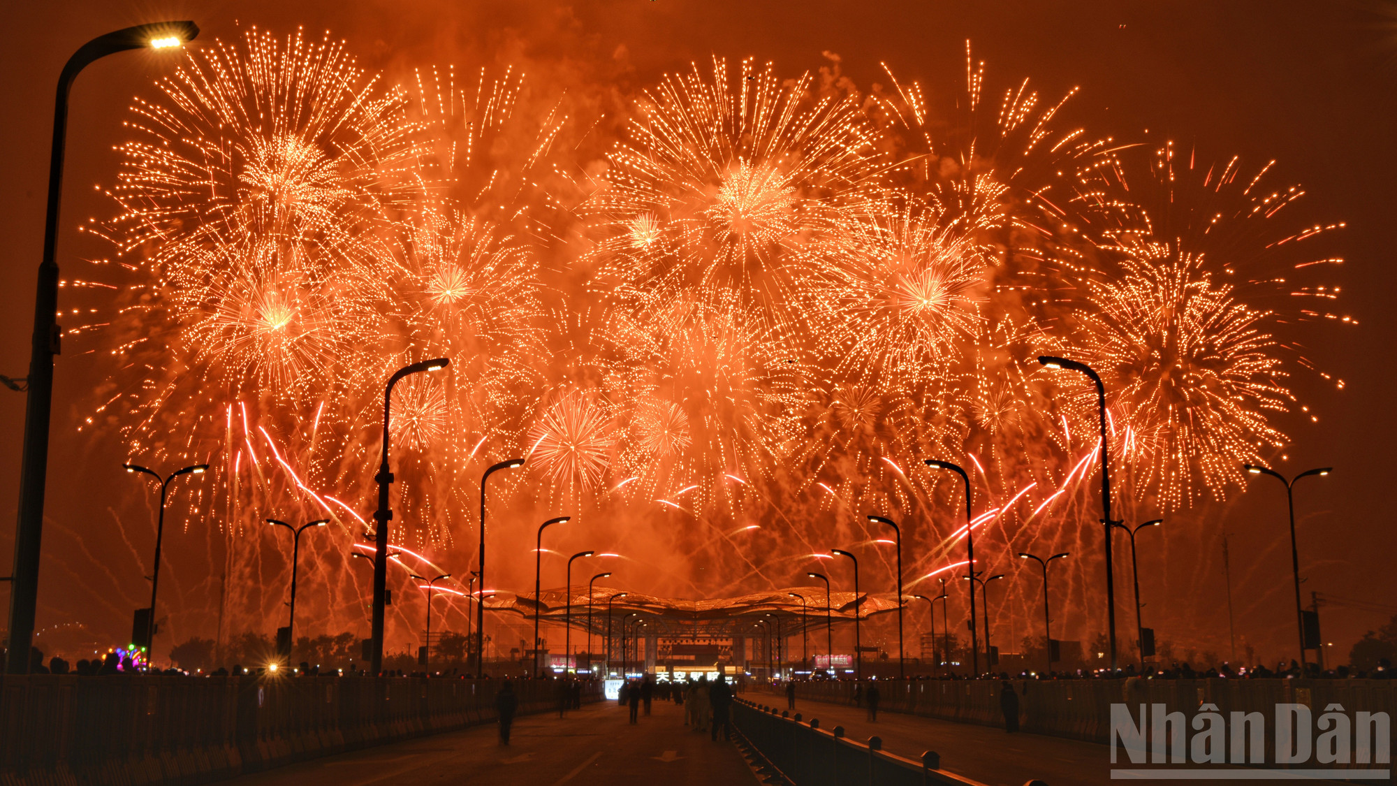 Màn trình diễn pháo hoa của đội Mỹ.