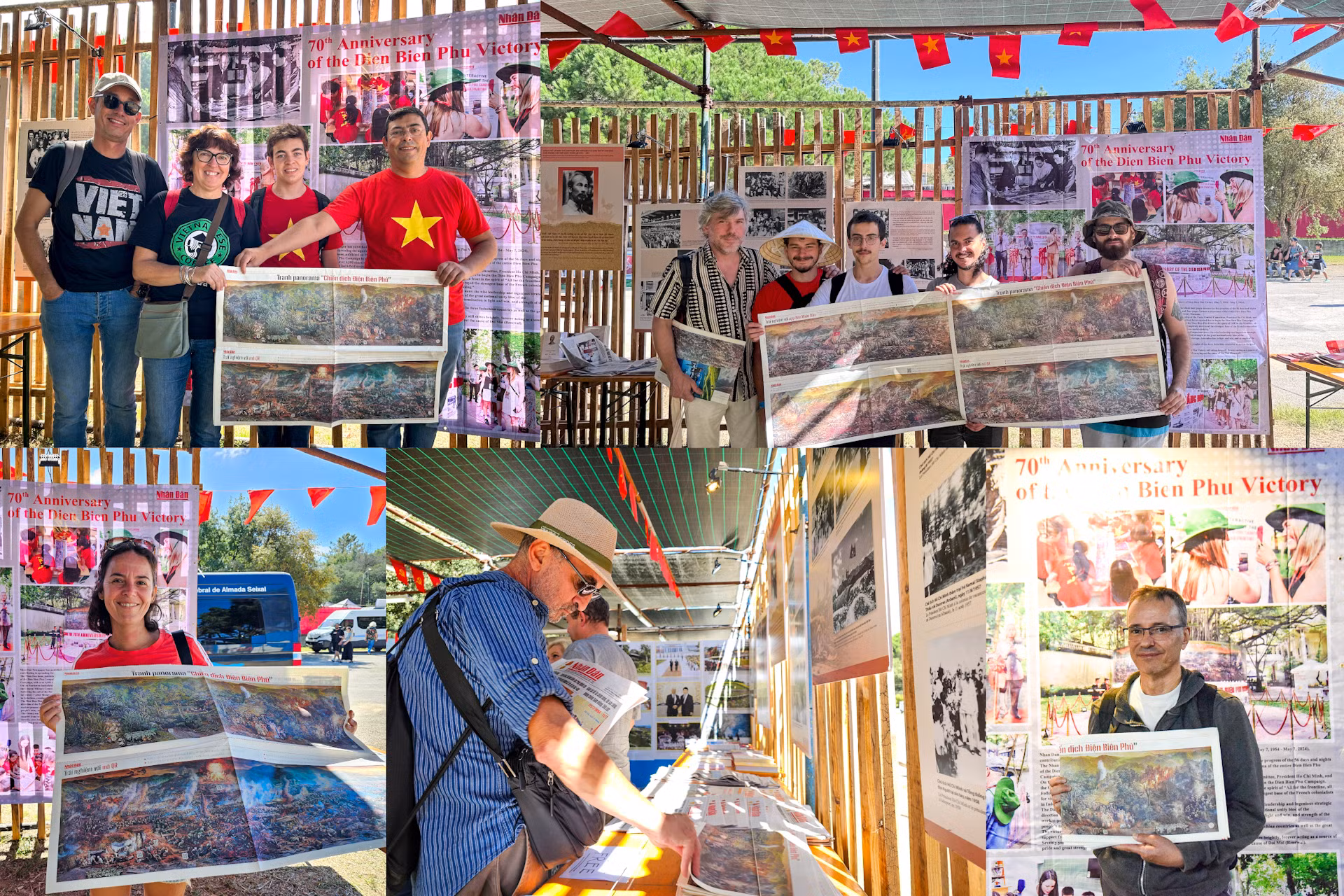 Nhiều khách tới thăm quan bày tỏ sự ấn tượng với Phụ san trong số đặc biệt ngày 7/5/2024 của Báo Nhân Dân in bức tranh panorama “Chiến dịch Điện Biên Phủ”, đánh giá cao sự sáng tạo truyền thông này vì giúp bạn bè quốc tế hiểu rõ hơn về lịch sử hào hùng của dân tộc Việt Nam.