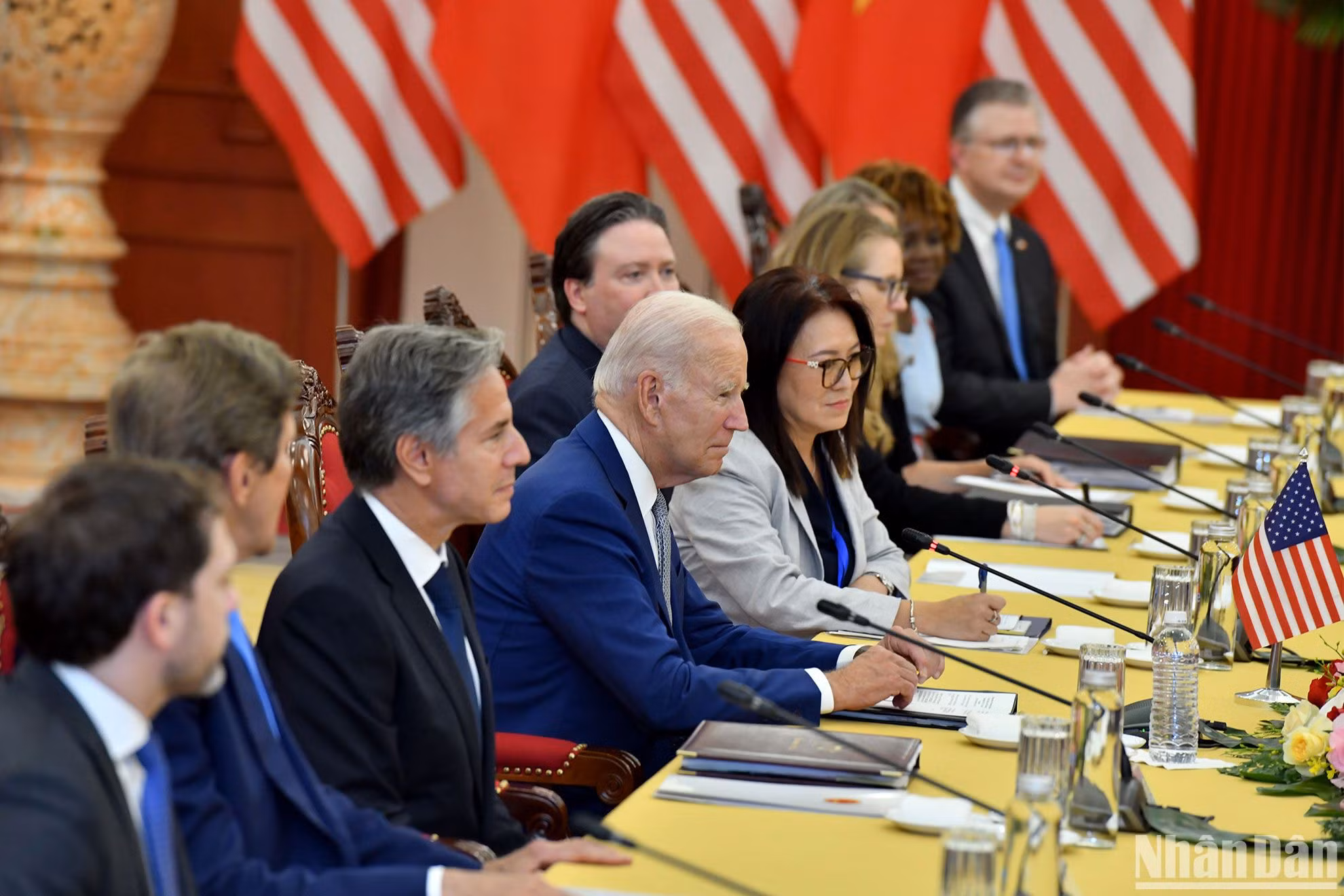 Tổng thống Hoa Kỳ Joe Biden phát biểu tại buổi hội đàm với Tổng Bí thư Nguyễn Phú Trọng.