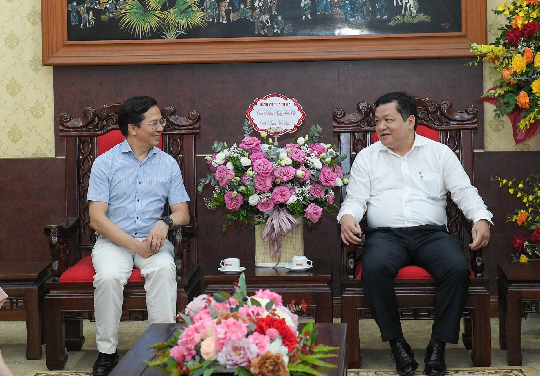 [Ảnh] Các cơ quan, đơn vị thăm và chúc mừng Báo Nhân Dân nhân dịp 21/6 ảnh 6