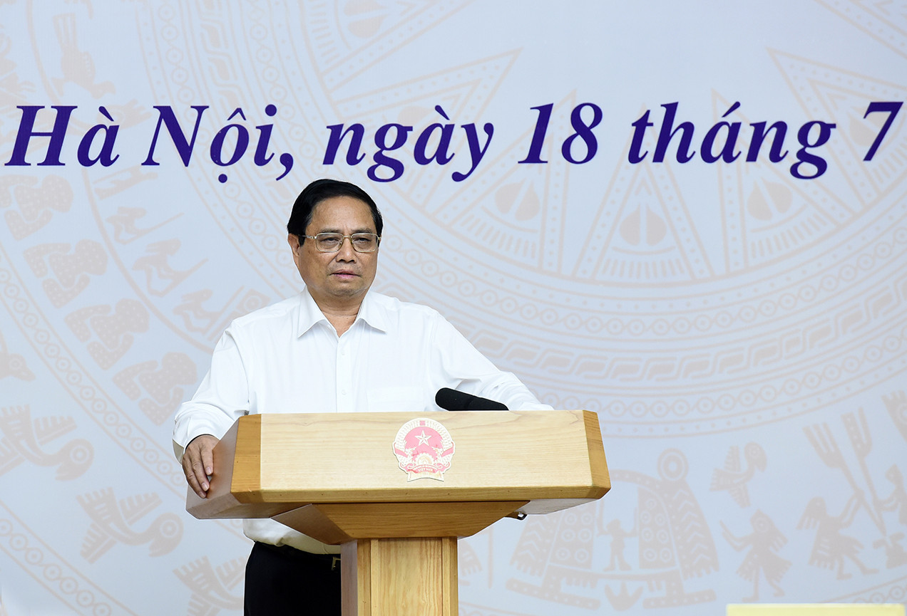 Thủ tướng Phạm Minh Chính phát biểu tại Hội nghị đẩy mạnh công tác ngoại giao kinh tế.