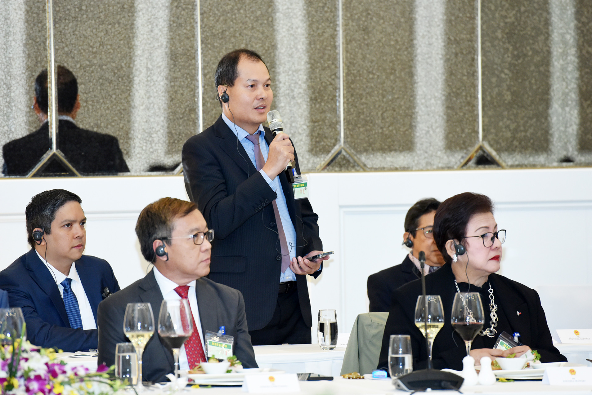 Đại diện doanh nghiệp Philippines phát biểu.