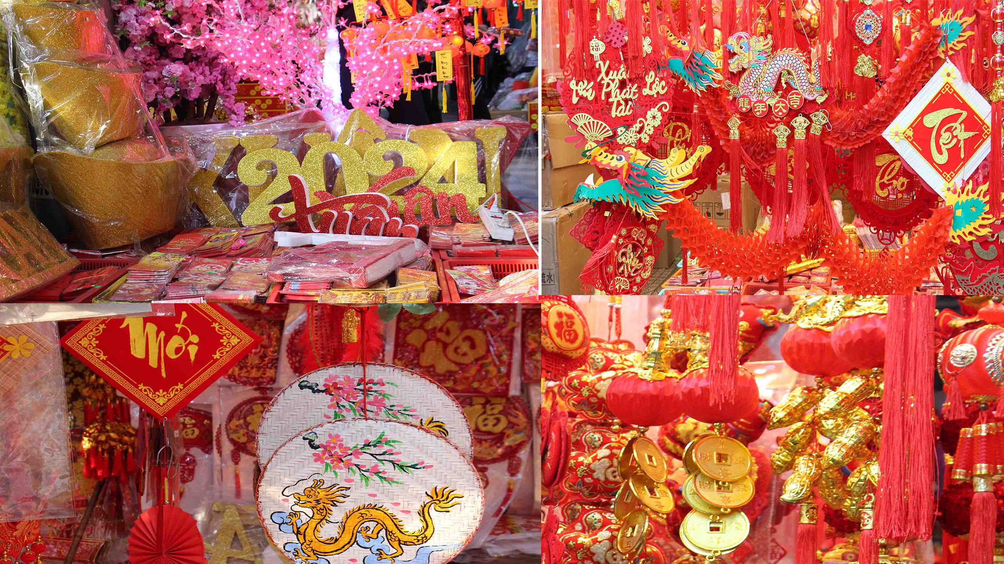 Những mặt hàng tại đây đều đa dạng về mẫu mã và chủng loại, mang đến cho du khách và khách hàng một bầu không khí nhộn nhịp của dịp Tết đến, Xuân về.