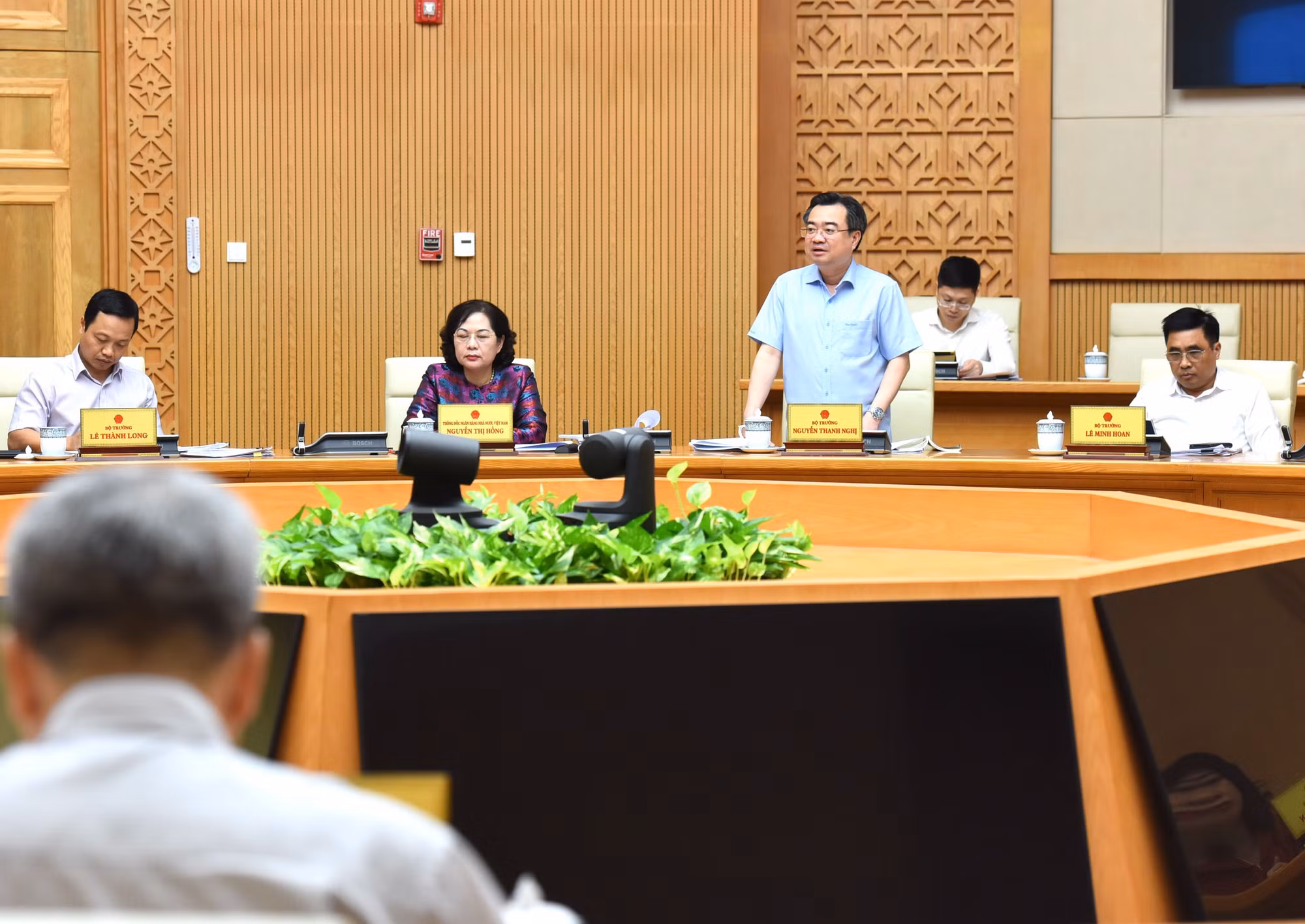 Bộ trưởng Xây dựng Nguyễn Thanh Nghị phát biểu.