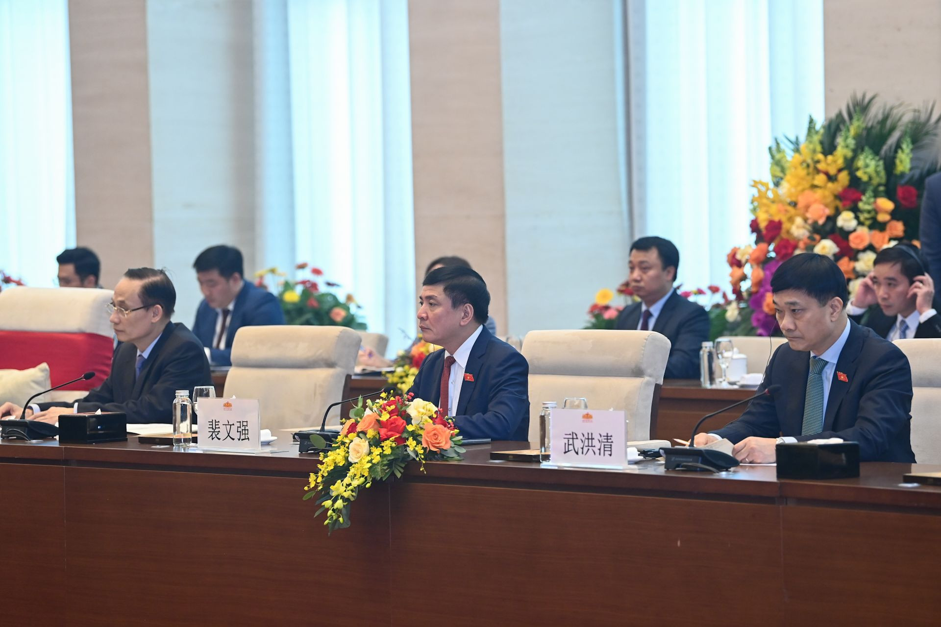 Các đại biểu Việt Nam dự buổi hội kiến.