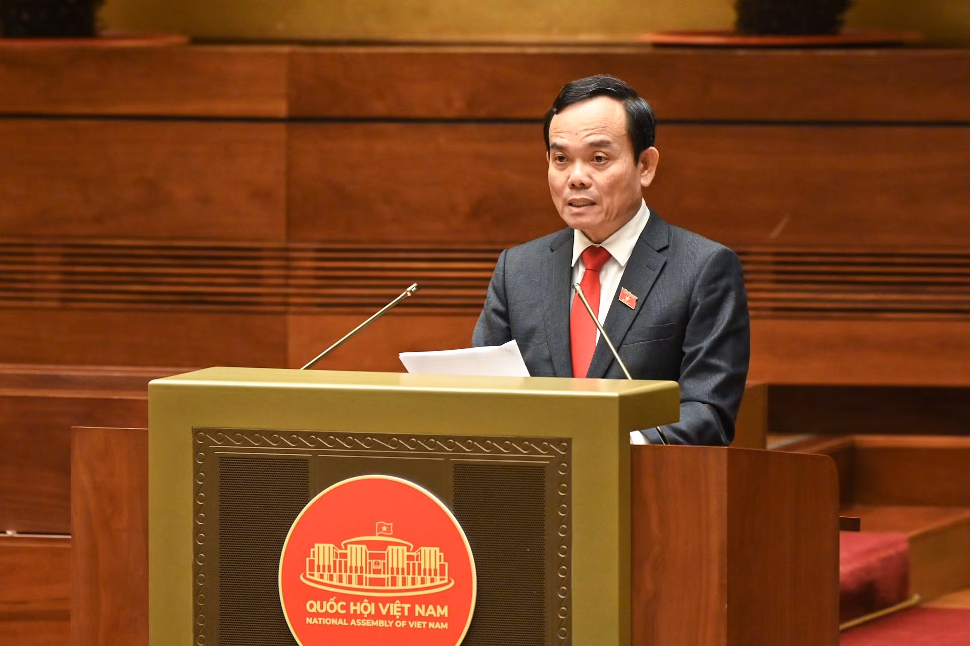 Phó Thủ tướng Trần Lưu Quang phát biểu tại hội nghị. Phó Thủ tướng Trần Lưu Quang phát biểu tại hội nghị.