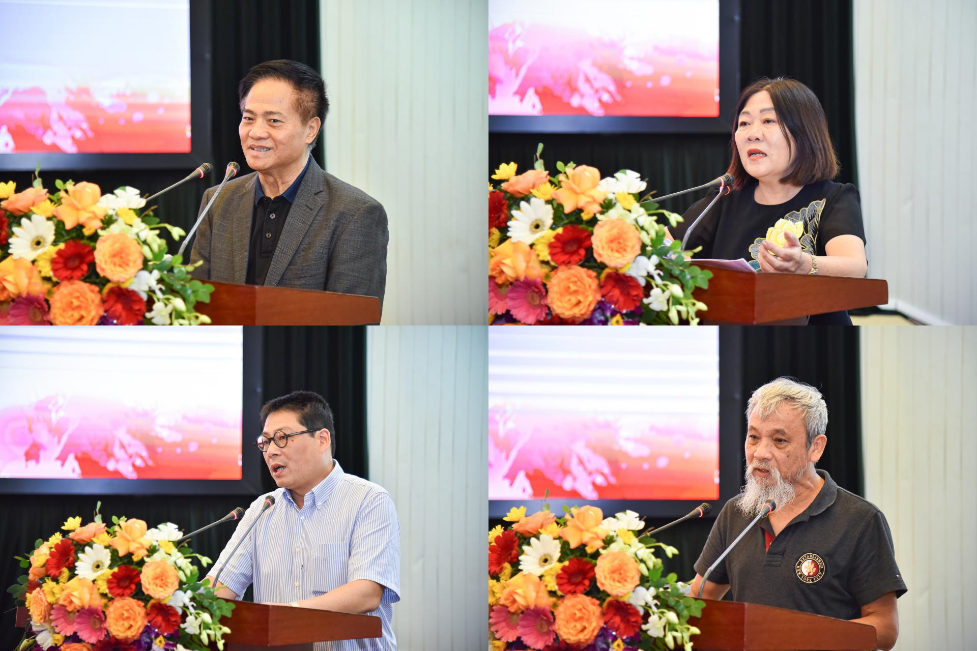 Các khách mời chia sẻ góc nhìn về các sáng tác nghệ thuật của Văn Cao tại buổi Hội thảo.