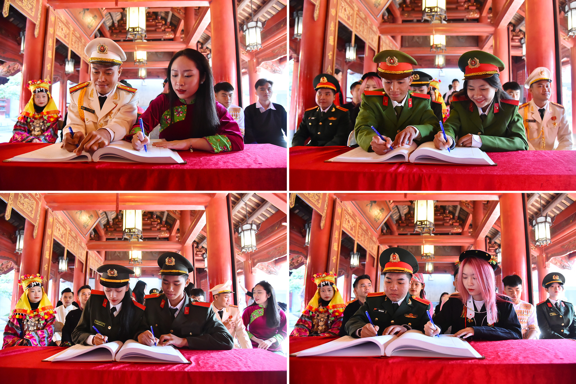 Ghi danh sổ vàng tại Văn Miếu-Quốc Tử Giám - trường đại học đầu tiên của nước ta. Ghi danh sổ vàng tại Văn Miếu-Quốc Tử Giám - trường đại học đầu tiên của nước ta.