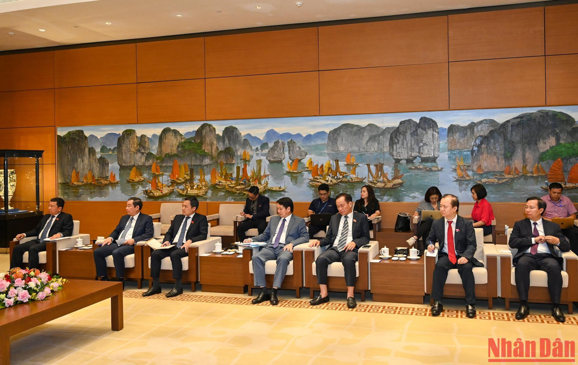 Đoàn đại biểu Quốc hội Việt Nam dự buổi tiếp.