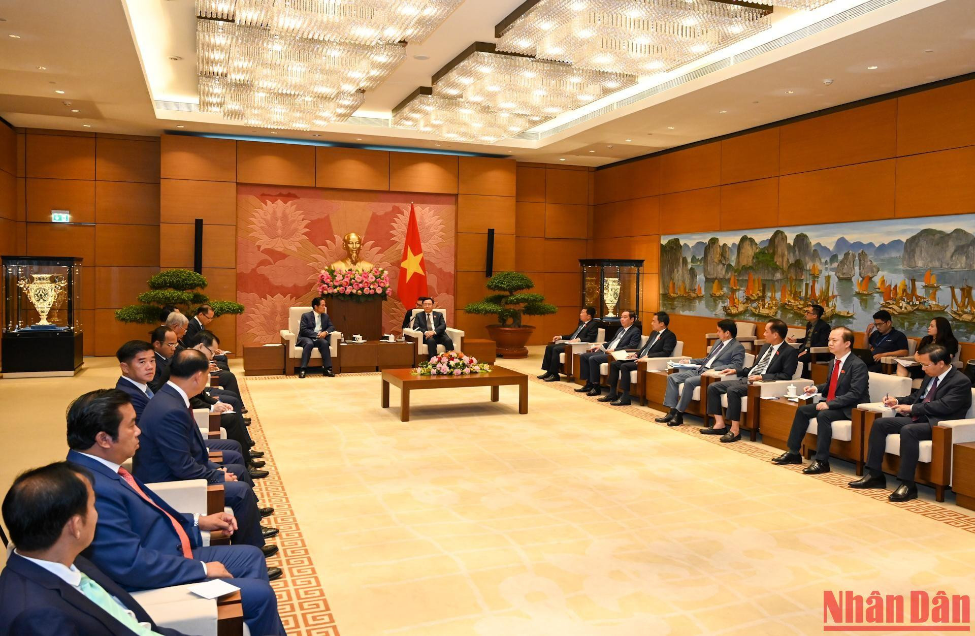 Quang cảnh buổi tiếp tại Nhà Quốc hội.