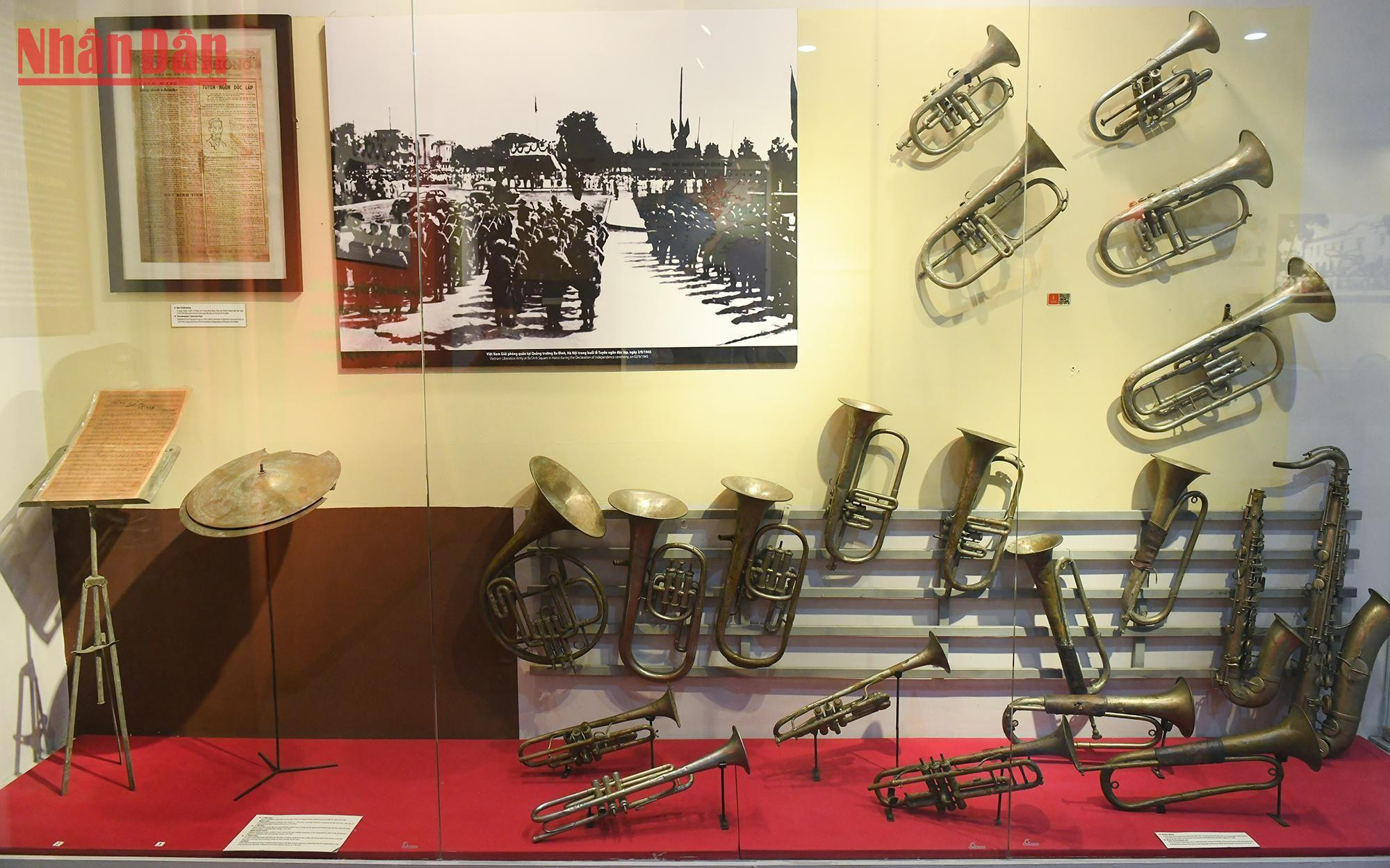 Bộ kèn đồng được Ban nhạc Giải phóng quân sử dụng cử Quốc ca trong ngày Bác Hồ đọc bản Tuyên ngôn Độc lập.