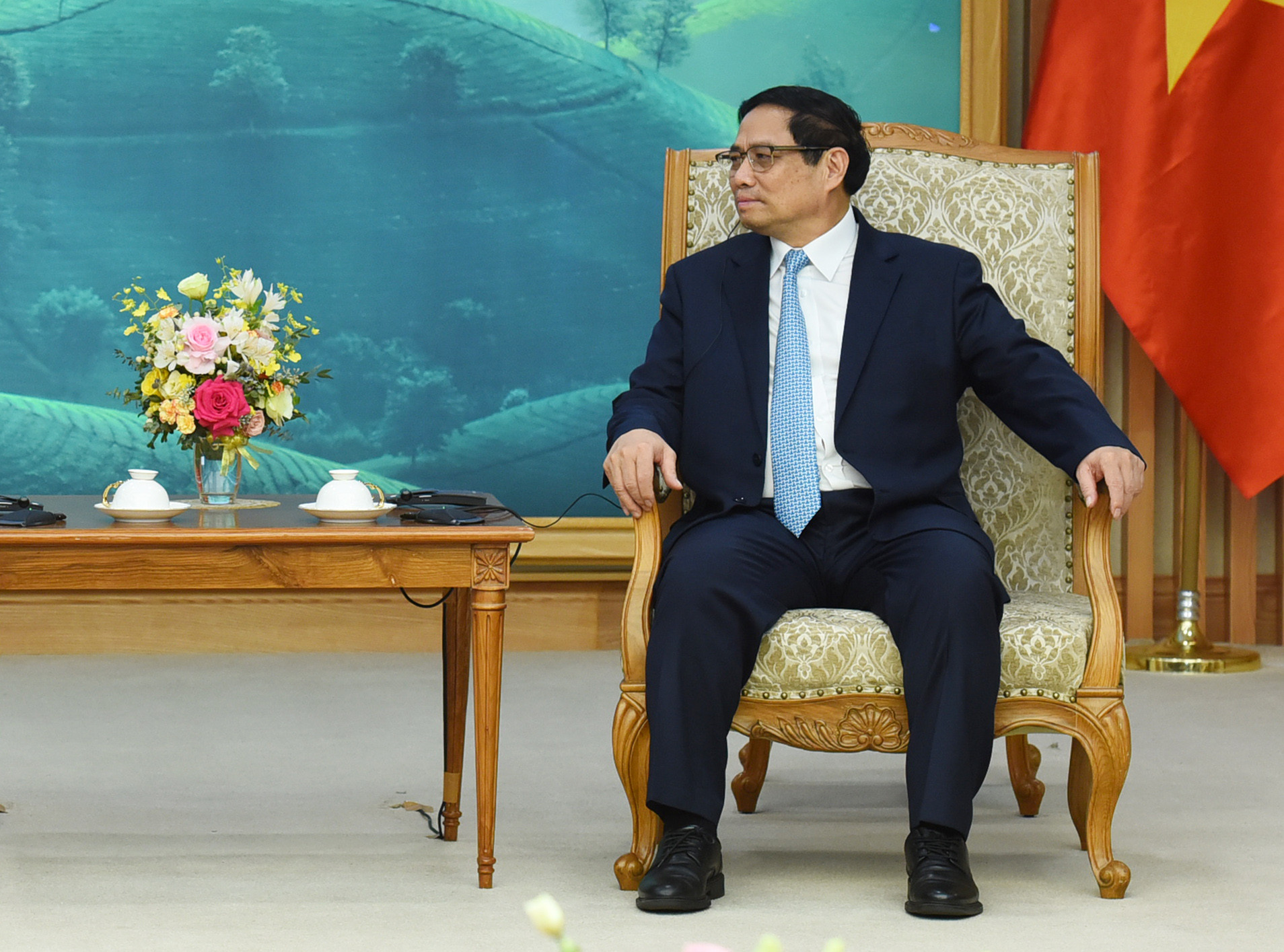 Thủ tướng Phạm Minh Chính phát biểu tại buổi tiếp.