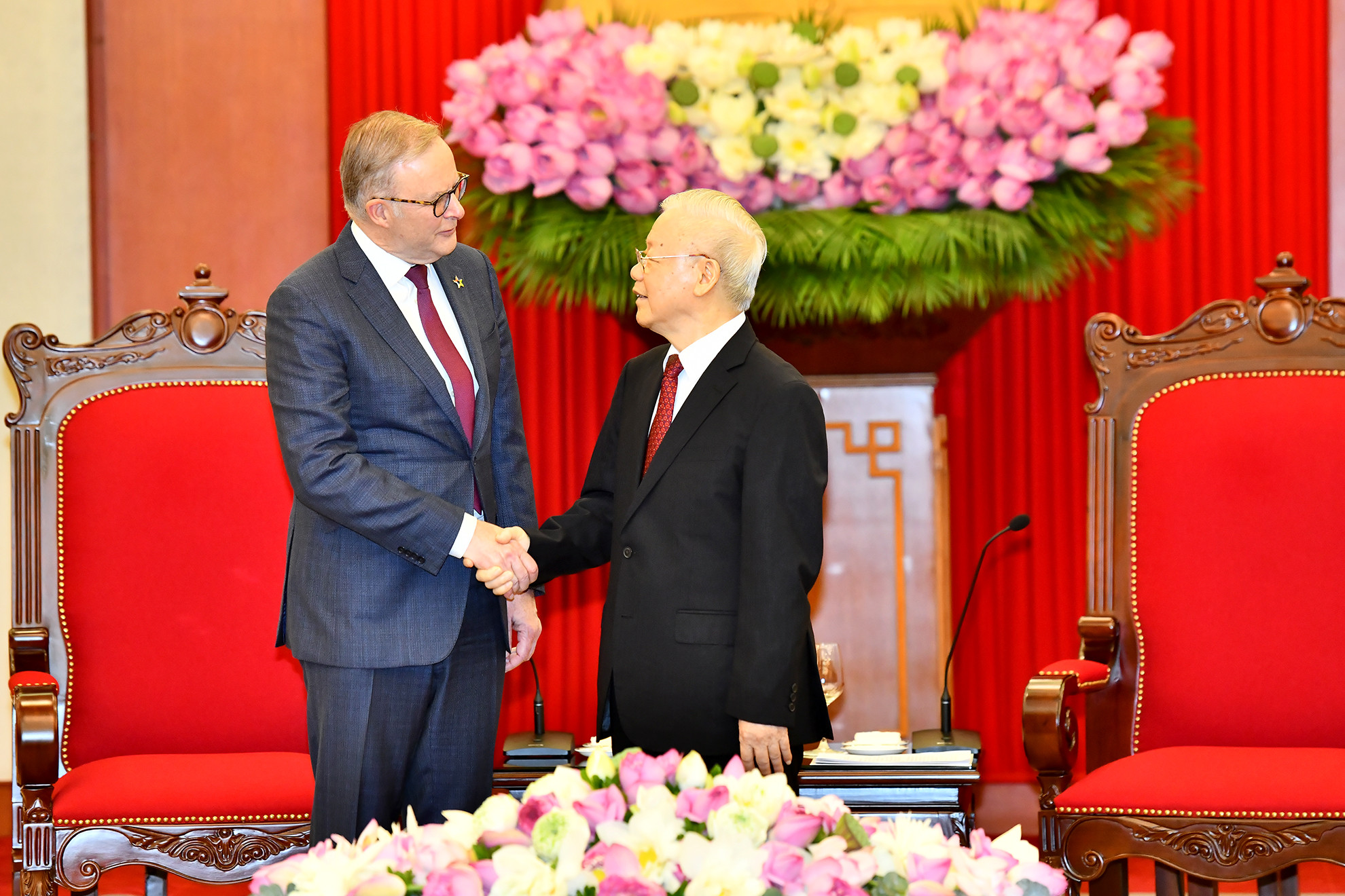 Tổng Bí thư Nguyễn Phú Trọng tiếp Thủ tướng Australia Anthony Albanese.