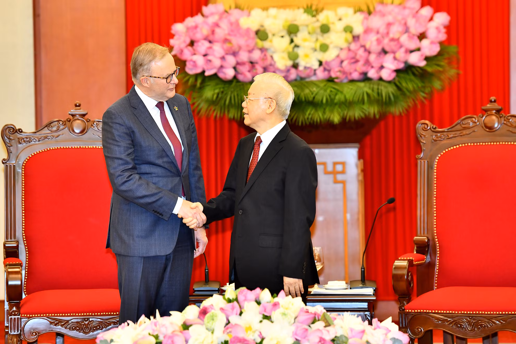 Tổng Bí thư Nguyễn Phú Trọng tiếp Thủ tướng Australia Anthony Albanese.