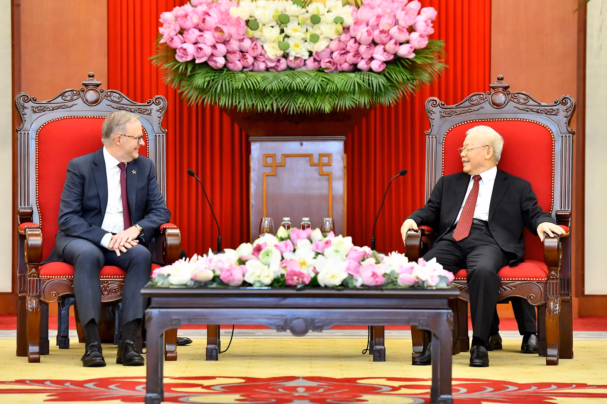 Tổng Bí thư Nguyễn Phú Trọng tiếp Thủ tướng Australia Anthony Albanese.