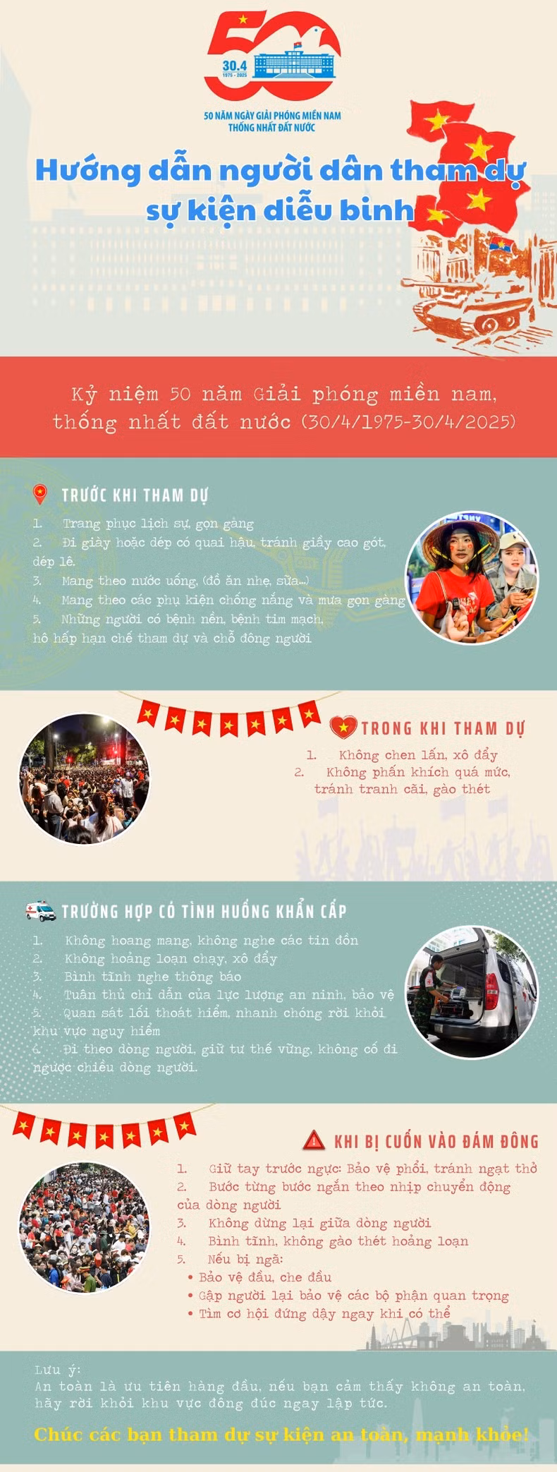 Bảo đảm an toàn khi tham gia sự kiện. (Infographic: ĐĂNG PHI)