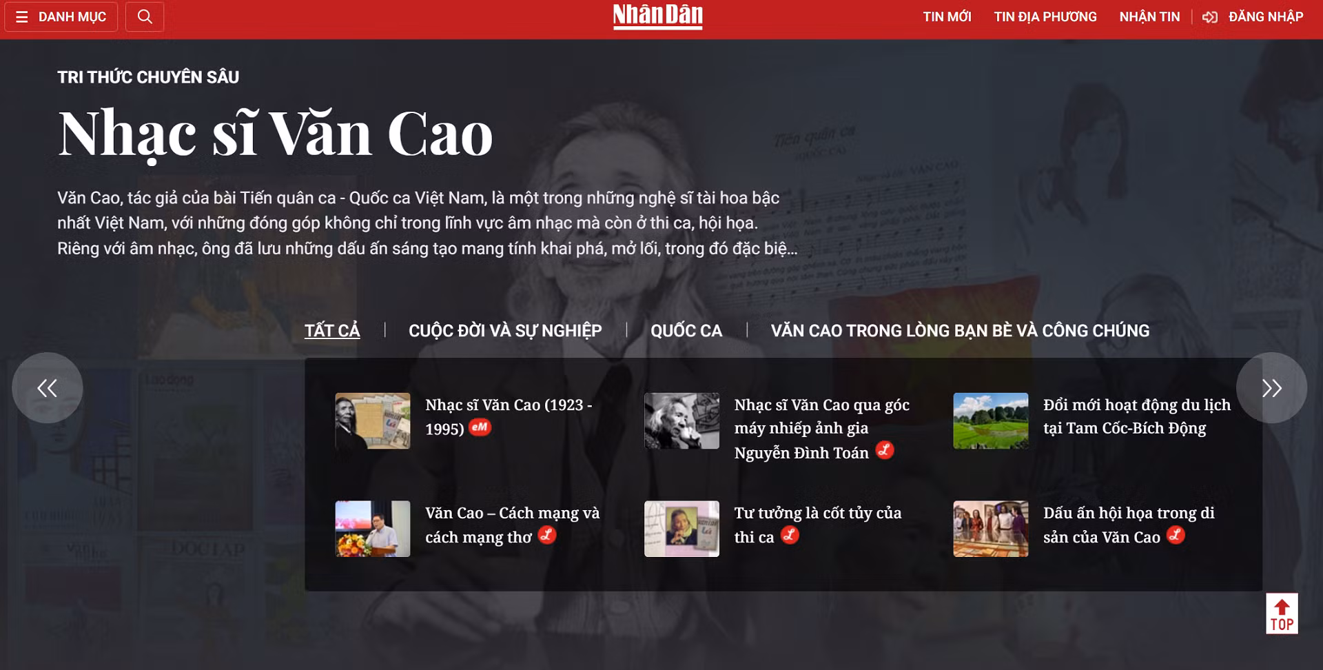 Trong 5 tháng kể từ khi ra mắt (tháng 7/2022), Báo Nhân Dân đã xây dựng gần 40 nội dung Tri thức chuyên sâu.